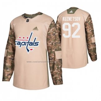 Camiseta Hockey Washington Capitals Evgeny Kuznetsov Veterans Day Camuflaje