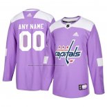 Camiseta Hockey Washington Capitals Personalizada Violeta