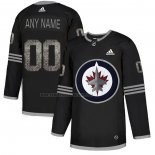 Camiseta Hockey Winnipeg Jets Personalizada Black Shadow Negro