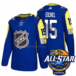 Camiseta Hockey 2018 All Star Buffalo Sabres Jack Eichel Autentico Azul