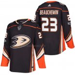 Camiseta Hockey Anaheim Ducks Francois Beauchemin Primera Autentico 2018 Negro