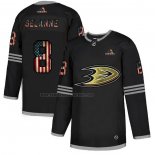 Camiseta Hockey Anaheim Ducks Teemu Selanne 2020 USA Flag Negro