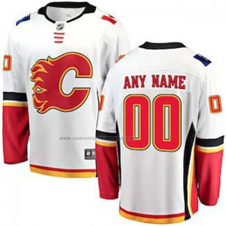 Camiseta Hockey Calgary Flames Personalizada 2018 Blanco