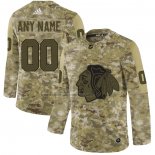 Camiseta Hockey Chicago Blackhawks 2019 Salute to Service Personalizada Camuflaje