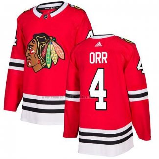 Camiseta Hockey Chicago Blackhawks Bobby Orr Primera Autentico Rojo