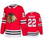 Camiseta Hockey Chicago Blackhawks Brandon Davidson Primera Rojo