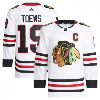 Camiseta Hockey Chicago Blackhawks Jonathan Toews Segunda Primegreen Autentico Pro Blanco