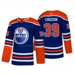 Camiseta Hockey Edmonton Oilers Alex Chiasson Autentico Alterno Azul