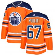 Camiseta Hockey Edmonton Oilers Benoit Pouliot Primera Autentico Naranja