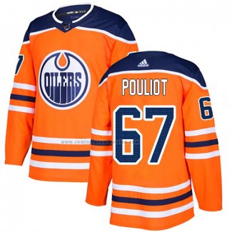 Camiseta Hockey Edmonton Oilers Benoit Pouliot Primera Autentico Naranja