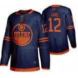 Camiseta Hockey Edmonton Oilers Colby Cave Alterno Autentico Azul