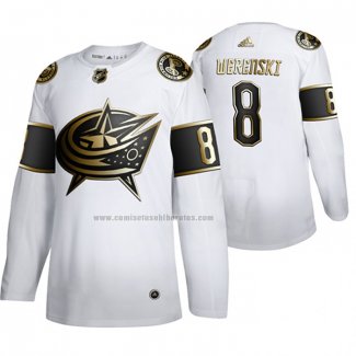 Camiseta Hockey Golden Edition Columbus Blue Jackets Zach Werenski Autentico Blanco