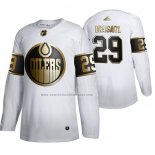 Camiseta Hockey Golden Edition Edmonton Oilers Leon Draisaitl Limited Blanco