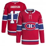 Camiseta Hockey Montreal Canadiens Josh Anderson Primera Primegreen Autentico Pro Rojo