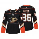 Camiseta Hockey Mujer Anaheim Ducks John Gibson Autentico Jugador Negro