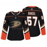 Camiseta Hockey Mujer Anaheim Ducks Rickard Rakell Autentico Jugador Negro