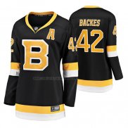 Camiseta Hockey Mujer Boston Bruins David Backes Alterno Premier Negro