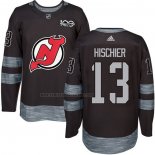 Camiseta Hockey New Jersey Devils Hischer Negro