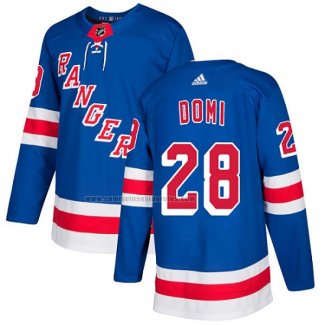 Camiseta Hockey New York Rangers Tie Domi Primera Autentico Azul