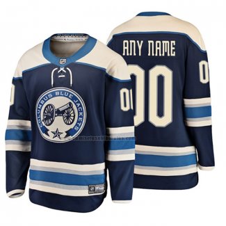 Camiseta Hockey Nino Columbus BlueJackets Personalizada 2019 Alterno Breakaway Azul