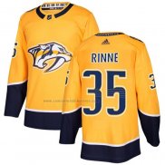 Camiseta Hockey Nino Nashville Predators Pekka Rinne Primera Autentico Amarillo