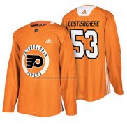 Camiseta Hockey Philadelphia Flyers Shayne Gostisbehere New Season Practice Naranja