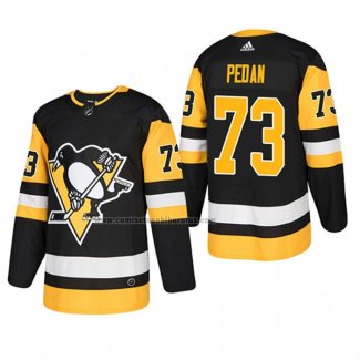 Camiseta Hockey Pittsburgh Penguins Andrey Pedan Primera Autentico Jugador Negro