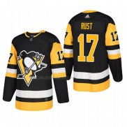 Camiseta Hockey Pittsburgh Penguins Bryan Rust Primera Autentico Jugador Negro