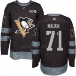 Camiseta Hockey Pittsburgh Penguins Evgeni Malkin 1917-2017 100th Aniversario Negro