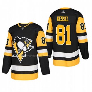 Camiseta Hockey Pittsburgh Penguins Phil Kessel Primera Autentico Jugador Negro