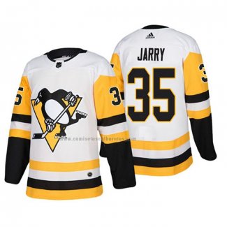 Camiseta Hockey Pittsburgh Penguins Tristan Jarry Segunda Autentico Jugador Blanco