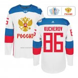 Camiseta Hockey Rusia Nikita Kucherov Premier 2016 World Cup Blanco