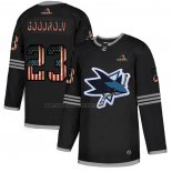 Camiseta Hockey San Jose Sharks Barclay Goodrow2020 USA Flag Negro