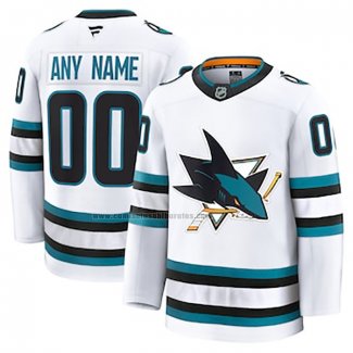 Camiseta Hockey San Jose Sharks Segunda Personalizada Blanco