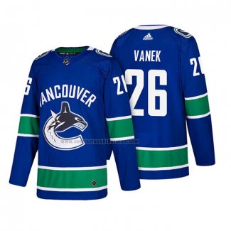 Camiseta Hockey Vancouver Canucks Thomas Vanek Autentico Primera 2018 Azul