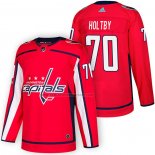 Camiseta Hockey Washington Capitals Braden Holtby Autentico Primera 2018 Rojo