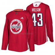 Camiseta Hockey Washington Capitals Tom Wilson New Season Practice Rojo