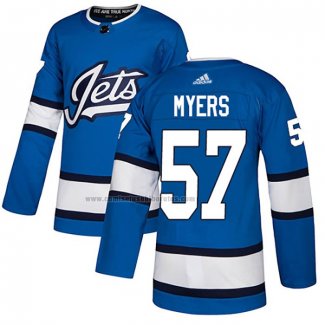 Camiseta Hockey Winnipeg Jets Tyler Myers Alterno Autentico Azul