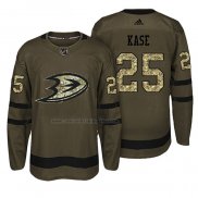 Camiseta Hockey Anaheim Ducks Ondrej Kase Salute To Service Verde Militar