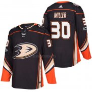 Camiseta Hockey Anaheim Ducks Ryan Miller Primera Autentico 30 2018 Negro