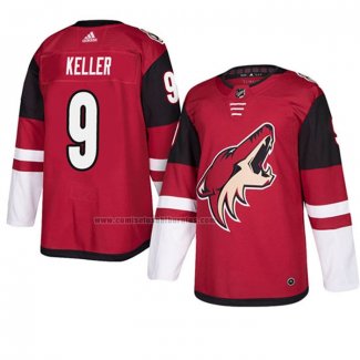 Camiseta Hockey Arizona Coyotes Clayton Keller Autentico Primera Maroon