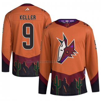 Camiseta Hockey Arizona Coyotes Clayton Keller Reverse Retro Autentico Naranja