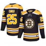 Camiseta Hockey Boston Bruins Brandon Carlo Autentico Primera Negro