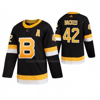 Camiseta Hockey Boston Bruins David Backes Alterno Autentico Pro Negro