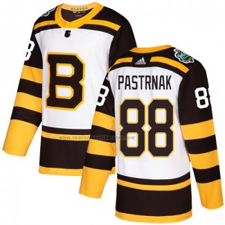 Camiseta Hockey Boston Bruins David Pastrnak Autentico 2019 Winter Classic Blanco