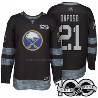 Camiseta Hockey Buffalo Sabres Kyle Okposo 1917-2017 100th Aniversario Negro