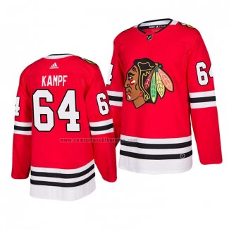 Camiseta Hockey Chicago Blackhawks David Kampf Primera Autentico 2019-20 Rojo