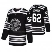 Camiseta Hockey Chicago Blackhawks Luke Johnson 2019 Winter Classic Negro