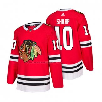 Camiseta Hockey Chicago Blackhawks Patrick Sharp Primera Autentico 2018 Rojo