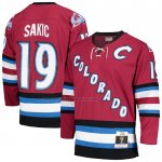 Camiseta Hockey Colorado Avalanche Joe Sakic Mitchell & Ness 2001-02 Blue Line Alterno Rojo Camiseta Hockey Colorado Avalanche Joe Sakic Mitchell & Ness 2001-02 Blue Line Alterno Rojo
